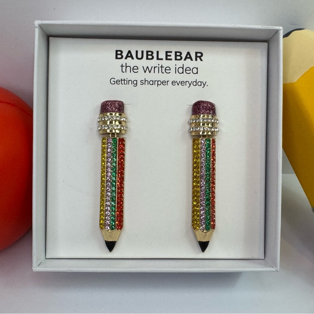 BaubleBar Vibrant Pencil Earrings 2.5” drop